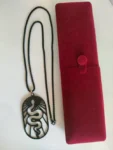 Friends Birthday Gift Carbon Fiber Snake Pattern Sweater Necklace