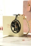 Rose Story Girlfriend Girl Best Friend Gift Box Mother's Day Gift Girl Portrait Yellow Rose High Quality Carbon Fiber KeyChain With Pearl Bracelet