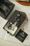 Dad letter KeyChain Dad's birthday gift father's day Anniversary Carbon Black Fiber KeyChain set
