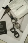 Dad letter KeyChain Dad's birthday gift father's day Anniversary Carbon Black Fiber KeyChain set
