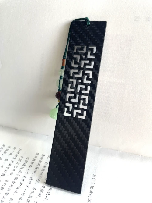 Teacher's Day Gift Classmate Graduation Gift Chinese Style Exquisite Hollow Window Carbon Fiber Bookmark
