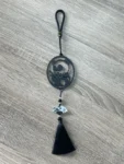 Birthday Valentine's Day Anniversary Carbon Black Fiber "ZHU" Panda Car Pendant Gift Box