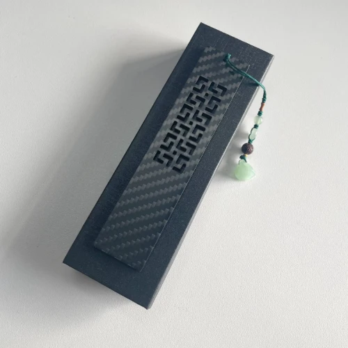 Teacher's Day Gift Classmate Graduation Gift Chinese Style Exquisite Hollow Window Carbon Fiber Bookmark