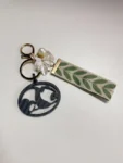 Couple Girlfriend Boyfriend Gift Chinese Style National Cute Panda Hollow Carbon Fiber KeyChain Phone Chain