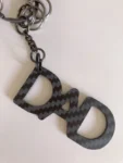 Dad letter KeyChain Dad's birthday gift father's day Anniversary Carbon Black Fiber KeyChain set