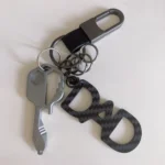 Dad letter KeyChain Dad's birthday gift father's day Anniversary Carbon Black Fiber KeyChain set
