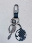 Man Portrait KeyChain Dad's birthday gift father's day Anniversary Carbon Black Fiber Man Portrait KeyChain Set