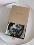 Birthday Valentine's Day Anniversary Carbon Black Fiber "ZHU" Panda Car Pendant Gift Box