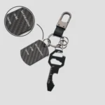 Dad's Birthday Gift Father's Day Anniversary Carbon Black Fiber Bottle Opener key KeyChain Set