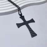 EE013 Couple Cross Necklace Confession Boyfriend Girlfriend Creative Necklace Valentine's Day Confession Gift Carbon Fiber Keychain Gift Set