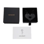 EE004 Listen To The Voice In Your Heart Valentine's Day Couple Gift Love Puzzle Necklace Gift Set