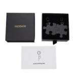 EE003 Puzzle Out A Complete Life Valentine's Day Couple Inspirational Necklace Love Mood Puzzle Necklace Gift Set