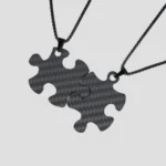EE003 Puzzle Out A Complete Life Valentine's Day Couple Inspirational Necklace Love Mood Puzzle Necklace Gift Set