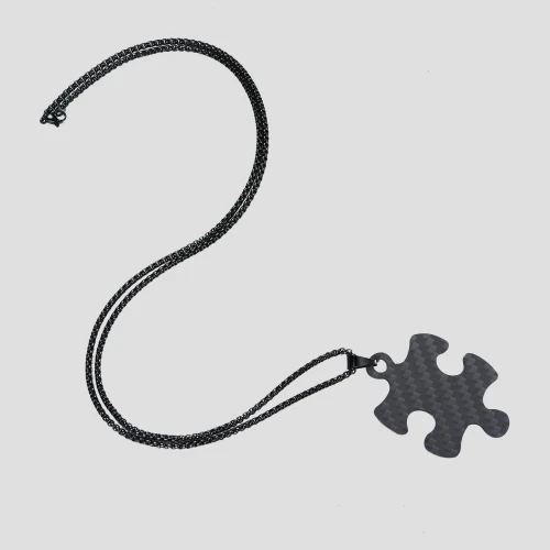 EE003 Puzzle Out A Complete Life Valentine's Day Couple Inspirational Necklace Love Mood Puzzle Necklace Gift Set