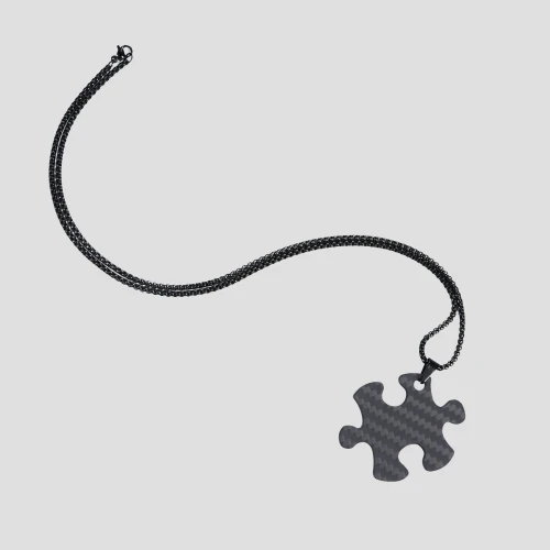 EE003 Puzzle Out A Complete Life Valentine's Day Couple Inspirational Necklace Love Mood Puzzle Necklace Gift Set