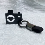 EE015 Heart-beating Moment Camera Cool Gift For Boyfriend Carbon Fiber KeyChain Gift