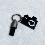 EE015 Heart-beating Moment Camera Cool Gift For Boyfriend Carbon Fiber KeyChain Gift