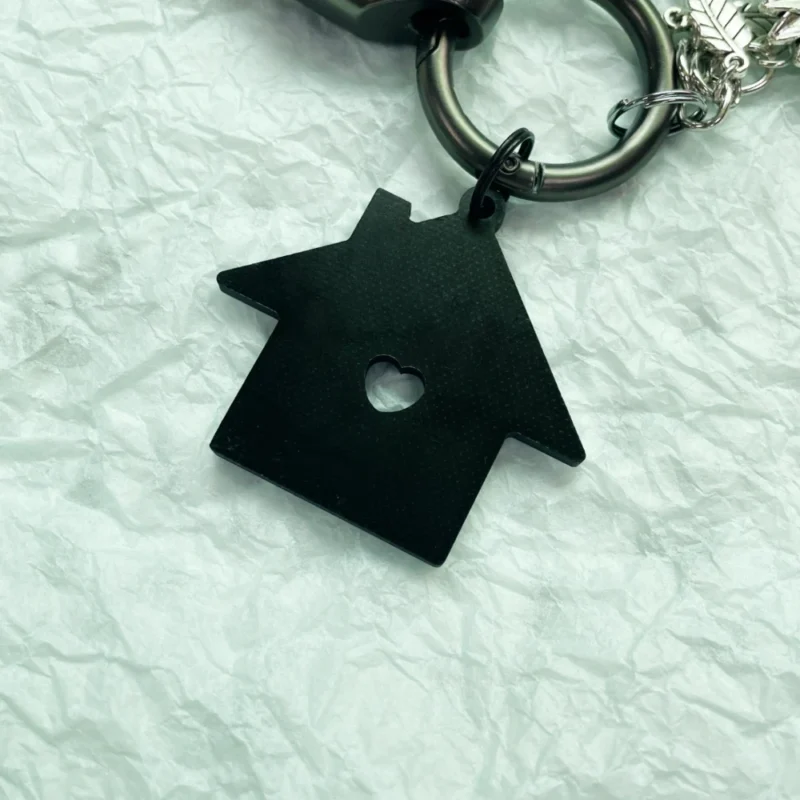EE017 Couple's House Boyfriend Girlfriend Lover Confession Gift Creative Gift Carbon Fiber Keychain Gift