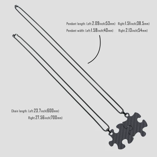EE003 Puzzle Out A Complete Life Valentine's Day Couple Inspirational Necklace Love Mood Puzzle Necklace Gift Set