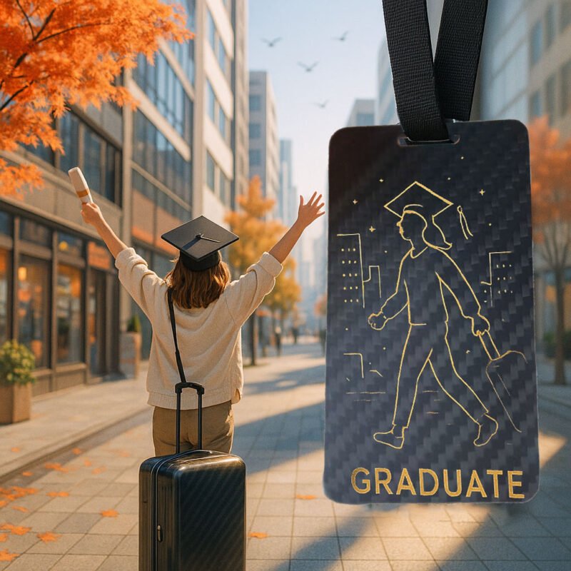EE028 Travel Essentials Personalized Luggage Tags Set with Engraved pattern