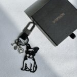 French Bulldog Carbon Fiber Keychain - Personalized Dog Lover Gift