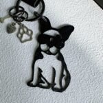 French Bulldog Carbon Fiber Keychain - Personalized Dog Lover Gift