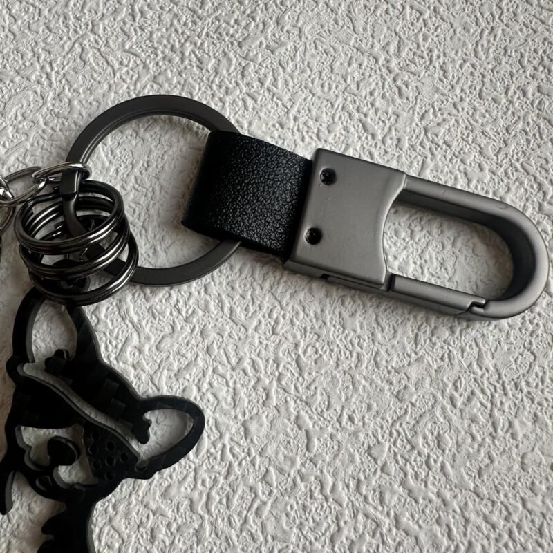 Enjoysmore | Premium 3K Carbon Fiber Chihuahua Silhouette Keychain, CNC Machined Minimalist Dog Memorial Pendant, Aerospace Grade EDC Keychain for Pet Lovers