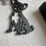 Enjoysmore | Premium 3K Carbon Fiber Chihuahua Silhouette Keychain, CNC Machined Minimalist Dog Memorial Pendant, Aerospace Grade EDC Keychain for Pet Lovers