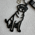 Enjoysmore | Premium 3K Carbon Fiber Labrador Retriever Silhouette Keychain, CNC Machined Minimalist Dog Memorial Pendant, Aerospace Grade EDC Keychain for Lab Lovers