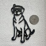 Enjoysmore | Premium 3K Carbon Fiber Labrador Retriever Silhouette Keychain, CNC Machined Minimalist Dog Memorial Pendant, Aerospace Grade EDC Keychain for Lab Lovers