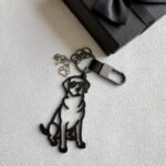 Enjoysmore | Premium 3K Carbon Fiber Labrador Retriever Silhouette Keychain, CNC Machined Minimalist Dog Memorial Pendant, Aerospace Grade EDC Keychain for Lab Lovers