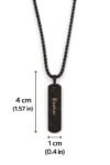 Personalized Carbon Fiber Name Necklace for Men - Custom Jewelry Gift
