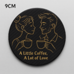 Personalized Couples Coaster Set - Carbon Fiber Coffee Coasters
