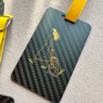 Personalized Carbon Fiber Pet Luggage Tag - Dog Cat Travel Accessory