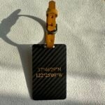 Personalized GPS Coordinates Luggage Tag - Carbon Fiber Travel Gift
