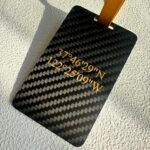Personalized GPS Coordinates Luggage Tag - Carbon Fiber Travel Gift