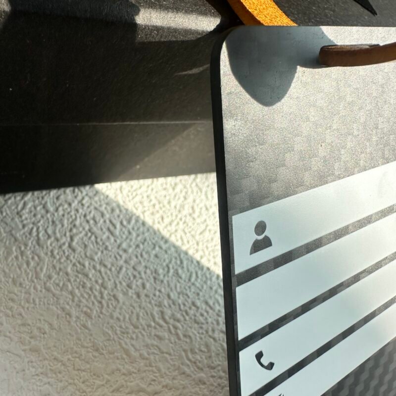 Personalized GPS Coordinates Luggage Tag - Carbon Fiber Travel Gift