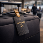 Corporate Anniversary Gift - 10 Years Carbon Fiber Luggage Tag