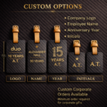 Corporate Anniversary Gift - 10 Years Carbon Fiber Luggage Tag