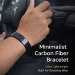 Personalized Carbon Fiber Cuff Bracelet for Men - Minimalist Jewelry