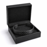 Personalized Carbon Fiber Cuff Bracelet for Men - Minimalist Jewelry