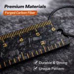 Forged Carbon Fiber EDC Ruler Keychain - 6cm Pocket Tool