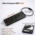Forged Carbon Fiber EDC Ruler Keychain - 6cm Pocket Tool