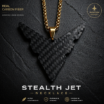 Personalized Carbon Fiber Jet Necklace - Aviation Pilot Gift