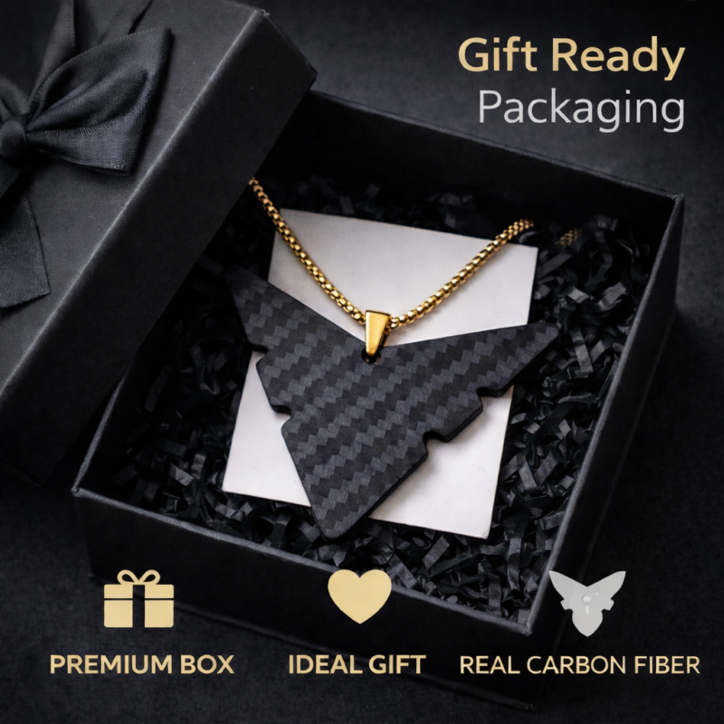 Personalized Carbon Fiber Jet Necklace - Aviation Pilot Gift
