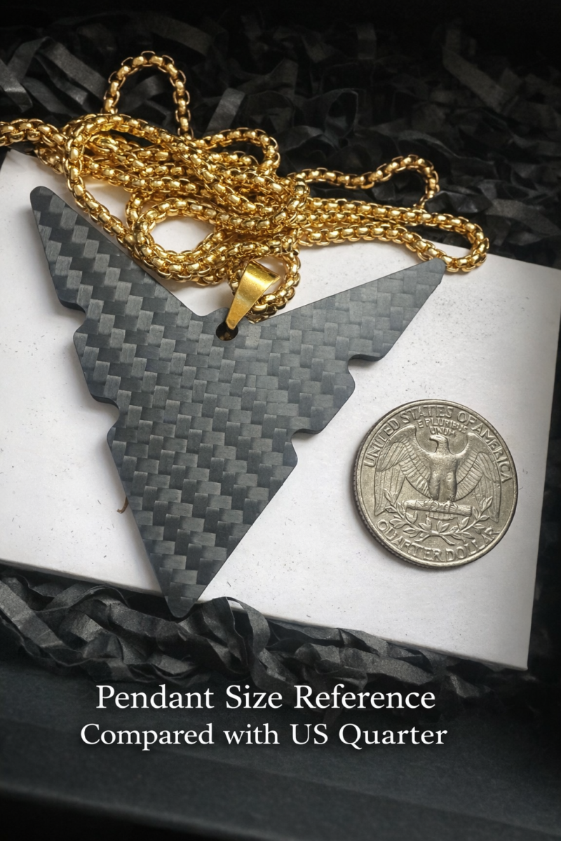 Personalized Carbon Fiber Jet Necklace - Aviation Pilot Gift