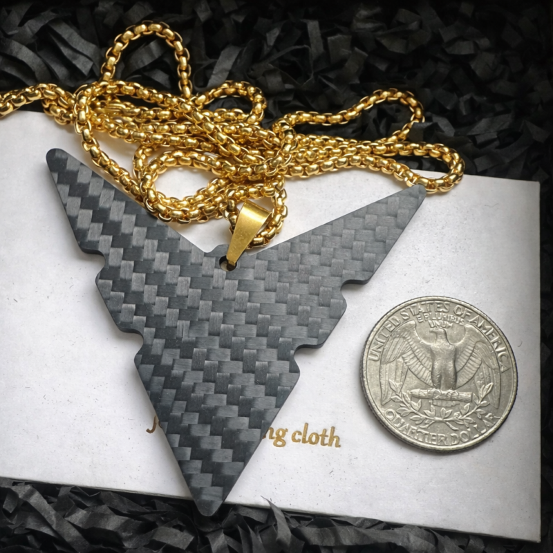 Personalized Carbon Fiber Jet Necklace - Aviation Pilot Gift