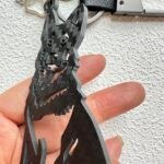 German Shepherd Carbon Fiber Keychain - Personalized Dog Lover Gift