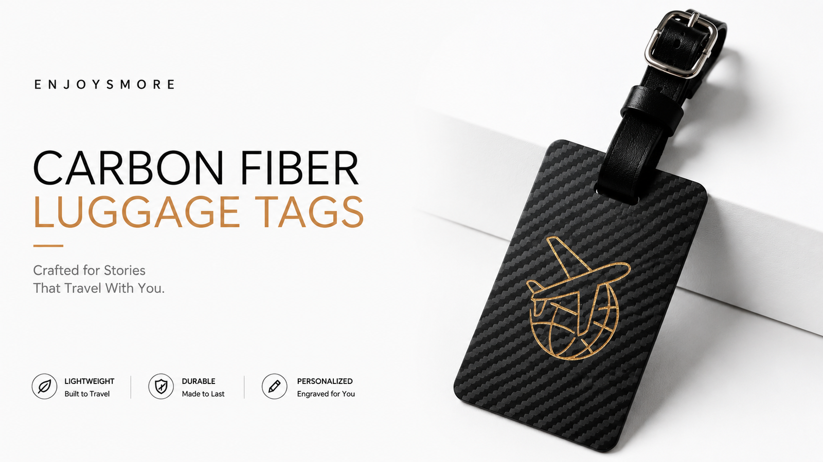 Carbon Fiber Luggage Tags