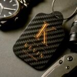 Personalized Carbon Fiber Shield Luggage Tag